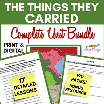 Preview of The Things They Carried Activities Unit BUNDLE - Vietnam War Projects