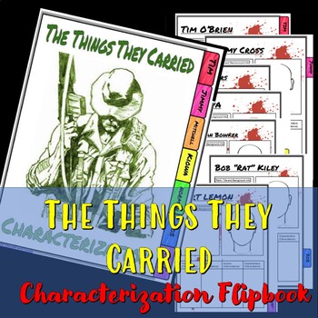 Preview of The Things They Carried Interactive Character Flipbook.
