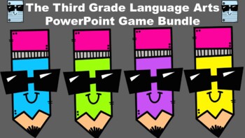 Preview of The Third Grade Language Arts PowerPoint Game Bundle