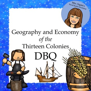 Preview of The Thirteen Colonies DBQ: Geography and Economy - Printable and Google Ready!