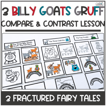 Preview of The Three Billy Goats Gruff Activities Fractured Fairy Tales Compare & Contrast