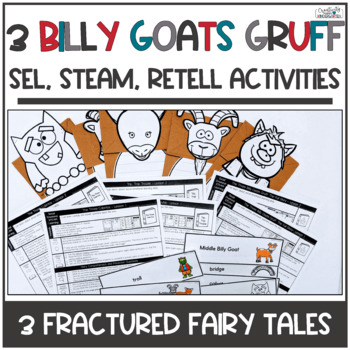 Preview of The Three Billy Goats Gruff Activities Fractured Fairy Tales Story Retell