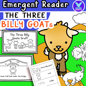 Preview of The Three Billy Goats Gruff - Folktales & Legends ELA Emergent Reader Vocabulary
