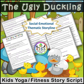 Preview of The Ugly Duckling Kids Yoga and Fitness Fairy Tale Story Script