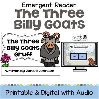 Preview of The Three Billy Goats Gruff Simple Fairy Tale Reader for Early Readers