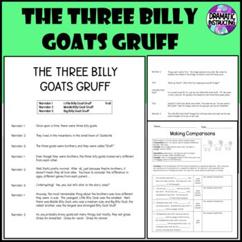 Preview of The Three Billy Goats Gruff Reader's Theater and Figurative Language Practice