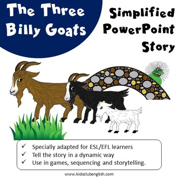 Preview of The Three Billy Goats Gruff - Simplified Powerpoint Story