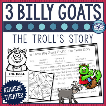 Preview of The Three Billy Goats Gruff Fractured Fairy Tales Readers Theater Point of View