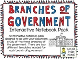 The Three Branches of Government ~ Interactive Notebook Templates