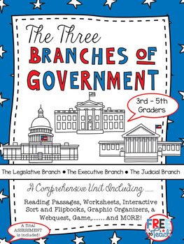 Preview of The Three Branches of Government {Reading Passages, Centers, and Mores!}