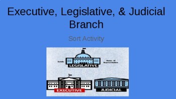 Preview of The Three Branches of Government Sort Activity
