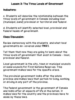 The Three Levels of Government - Grade 4 Social Studies | TpT