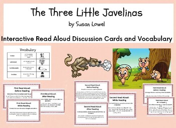 Preview of The Three Little Javelinas Creative Curriculum Interactive Read Aloud Cards