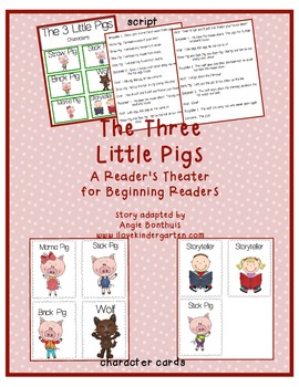 Preview of The Three Little Pigs:  A Reader's Theater for Beginning Readers