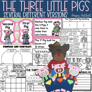 Preview of The Three Little Pigs Book Companion Activities Reading Comprehension