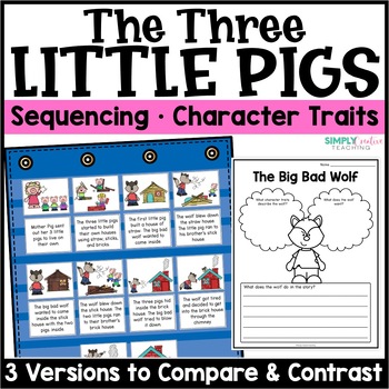 Preview of The Three Little Pigs Compare & Contrast, True Story of the Three Little Pigs