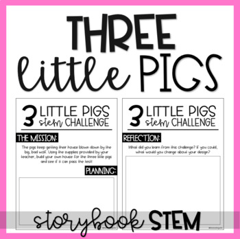 Preview of The Three Little Pigs | STEM Challenge