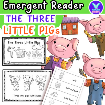 Preview of The Three Little Pigs - Folktales & Legends ELA Emergent Reader Vocabulary
