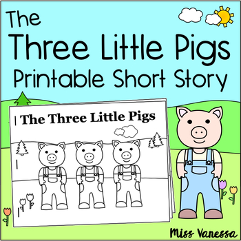 Preview of The Three Little Pigs Printable Short Story