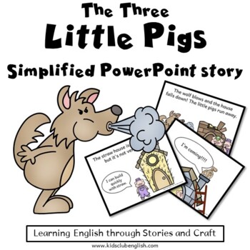 Preview of The Three Little Pigs Simplified PowerPoint Story