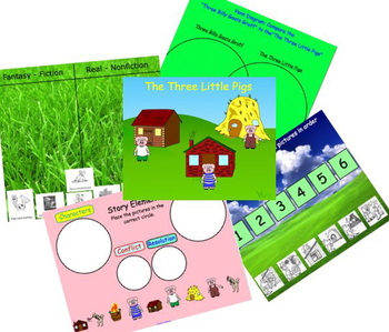 Preview of The Three Little Pigs Smartboard Activity