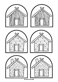 three little pigs houses template