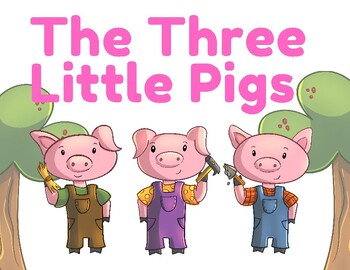 Preview of The Three Little Pigs Retelling Props ESL