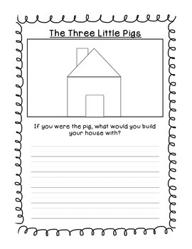Three Little Pigs Writing Paper - Primary and Secondary Lined