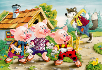 Preview of The Three Little Pigs and the Big Bad Wolf Reader's Theater Script