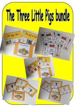 Preview of The Three Little Pigs - bundle of phonics activities