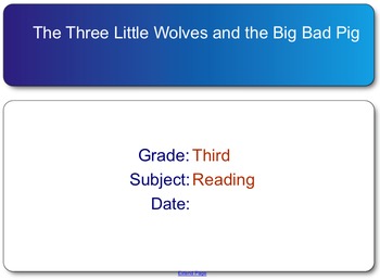 Preview of The Three Little Wolves and the Big Bad Pig test