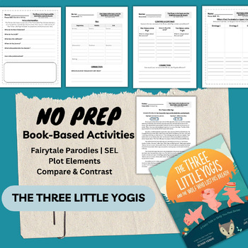 Preview of The Three Little Yogis | Three Little Pigs Fairytale | Literacy Activities