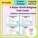 The Three Major World Religions Task Cards /  World Religi