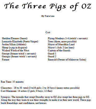 Preview of The Three Pigs of OZ