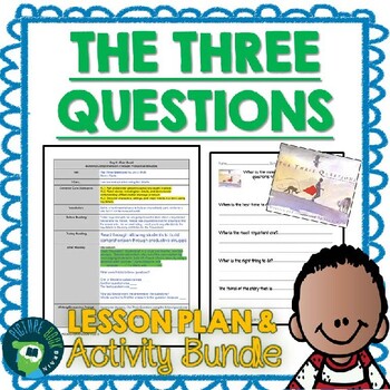 Preview of The Three Questions by Jon Muth Lesson Plan and Activities