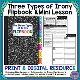 Irony Mini Lesson & Flipbook: Print and Digital Activities