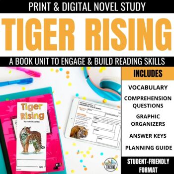 Preview of The Tiger Rising Book Unit: Comprehension & Vocabulary Activities for 4th-6th