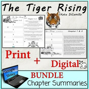 The Tiger Rising Chapter Summaries & Comprehension Questions PDF & Digital