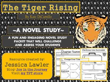 Preview of The Tiger Rising by Kate Dicamillo Novel Study