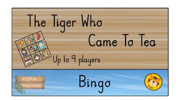 Preview of The Tiger Who Came To Tea Bingo