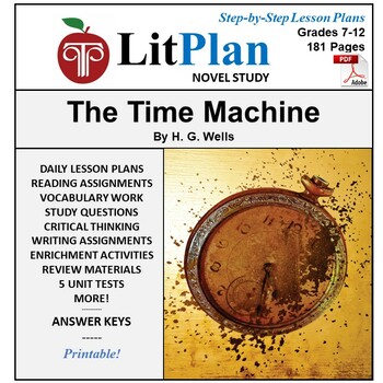 Preview of The Time Machine LitPlan Novel Study Unit, Activities, Questions, Test