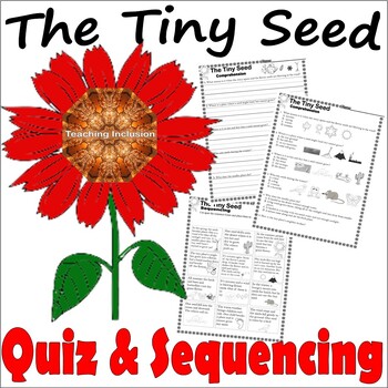 Preview of The Tiny Seed Plant Cycle Reading Comprehension Quiz Test & Story Sequencing