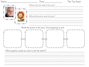 the tiny seed response sheet freebie by shirley anderson tpt