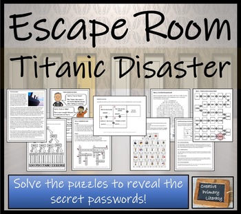 Preview of The Titanic Disaster Escape Room Activity