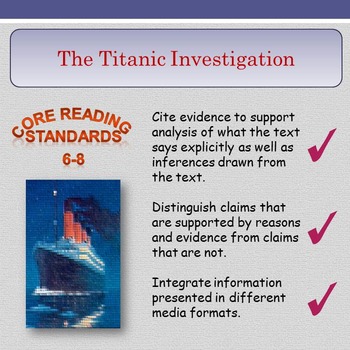 Preview of 'The Titanic Investigative Project' - Making Inferences