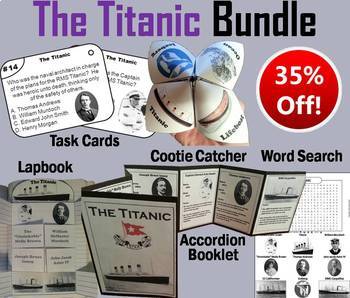 Preview of The Titanic Task Cards and Activities Bundle