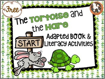 Preview of The Tortoise and the Hare...Adapted Book, Literacy Activities