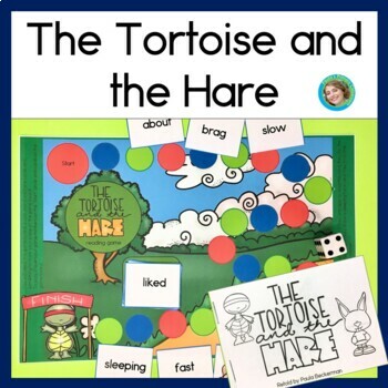 Preview of Tortoise And the Hare Activities Aesops Fables Book Game & Story Retelling Props