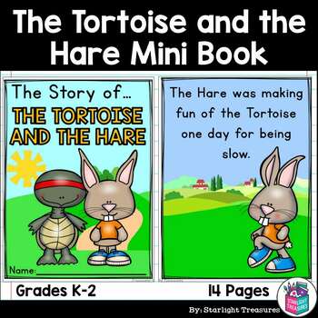 Preview of The Tortoise and the Hare Mini Book for Early Readers - Aesop's Fables