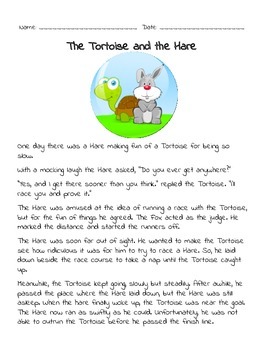 Aesop Fables: The Tortoise & the Hare by Stephanie Shepard | TpT